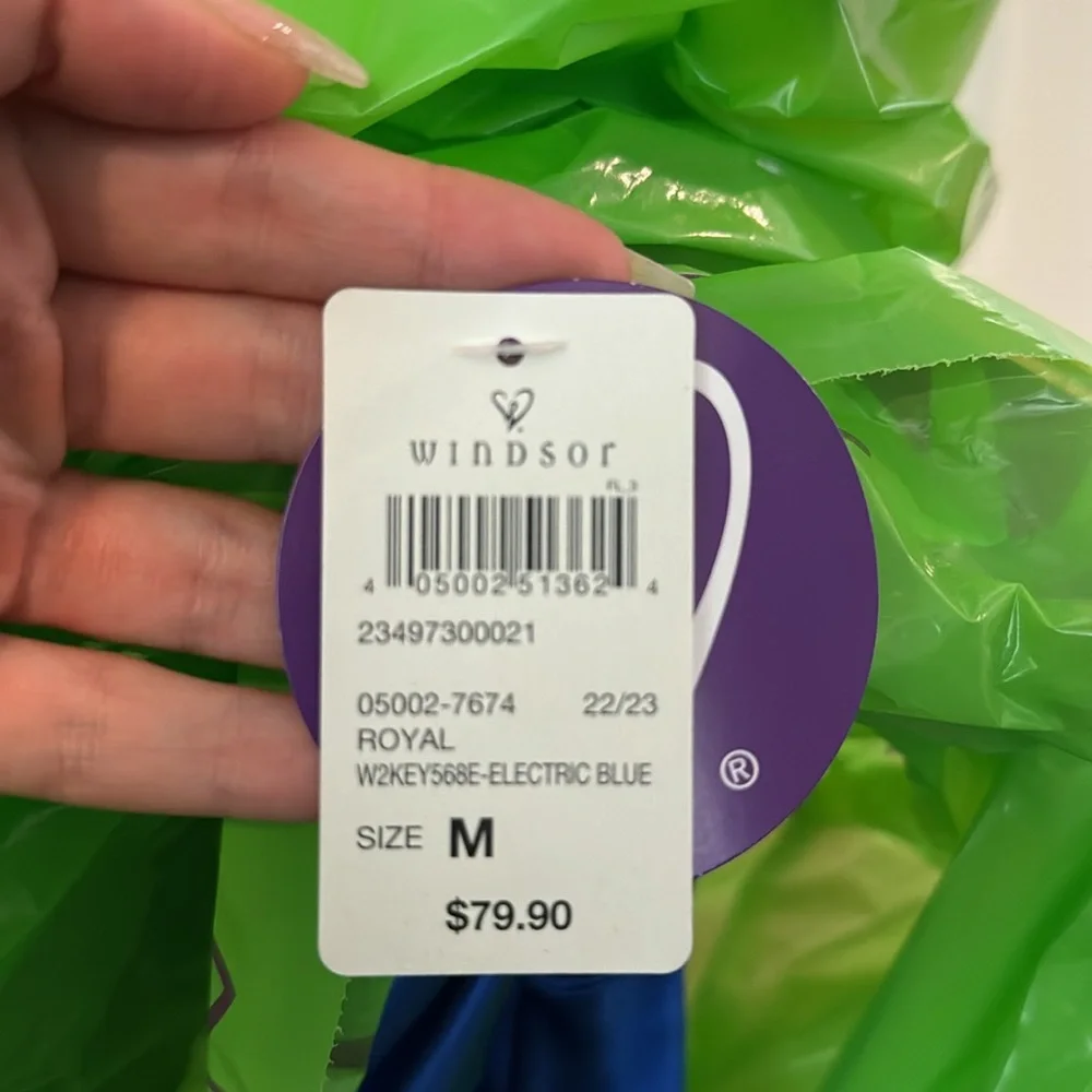 BRAND NEW Windsor Dress “Jordyn” - royal blue formal dress satin mermaid - Picture 2 of 7